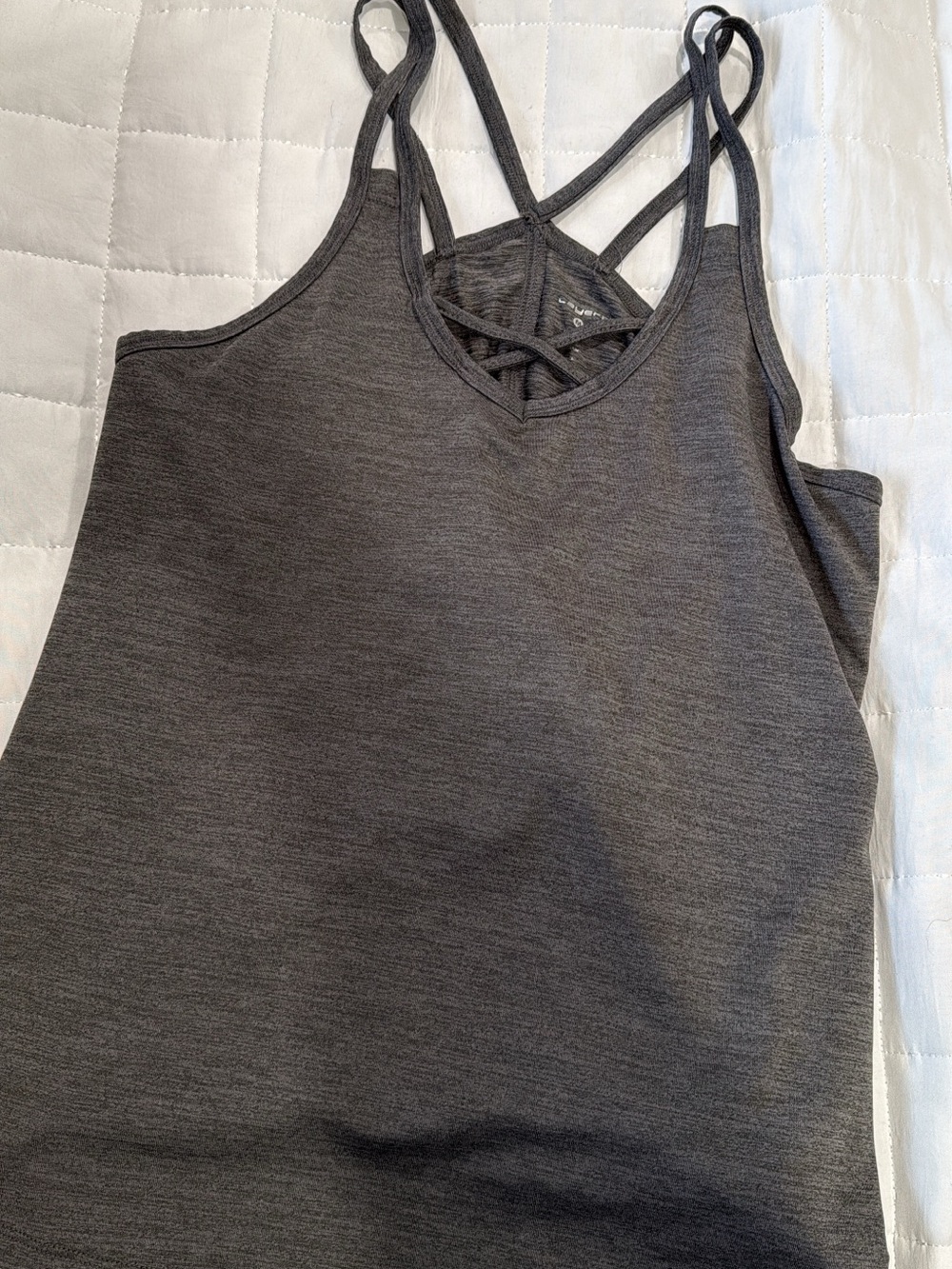 Women's Charcoal Gray Strappy Tank Top